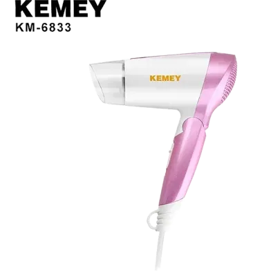Kemey Professional Hair Dryer Hot and Cool Medium size heavy duty 1600watts - KM-6833 - Rokomari product